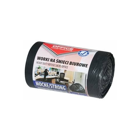 Sacchi dell&#39;immondizia strong Office Products nero 35 l - rotolo da 50 pezzi - 22021213-05