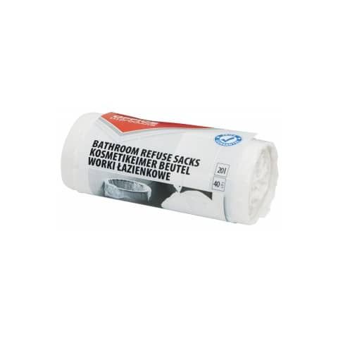 Sacchi dell&#39;immondizia standard Office Products bianco 20 l - rotolo da 40 pezzi - 22025169-14