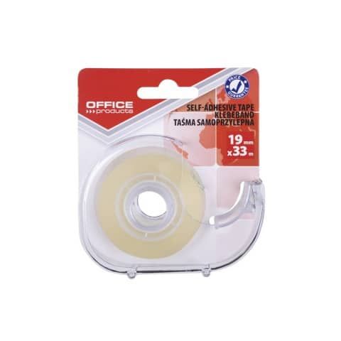 Nastro adesivo 19 mm x 33 m con dispenser Office Products trasparente lucido - 18221931-90