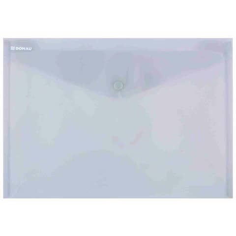 Buste con bottone in PPL ecologico Donau formato A4  grigio - conf. da 12 pz - 8544001PL-02