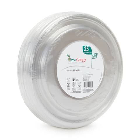 Coperchio per Ciotola ecoCanny Take Away ECO-205CA bianco 205 mm conf. 25 pz - ECO?COP205CA