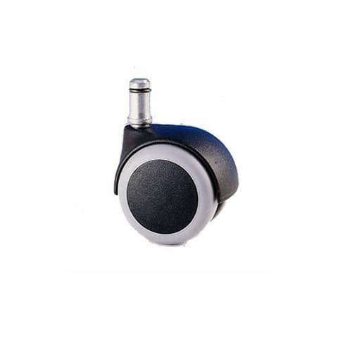 Set 5 ruote gommate Seditaly Elite per sedie 50 mm per parquet nere libere CNF5REL020201