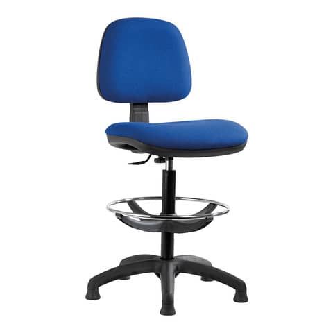 Sgabello tecnico Sofia B Designer in tessuto acrilico Seditaly con poggiapiedi nero - SFDBC0000C011