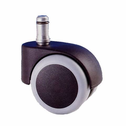 Set 5 ruote gommate Seditaly Base per sedie 50 mm per parquet nere libere CNF5RBL020201