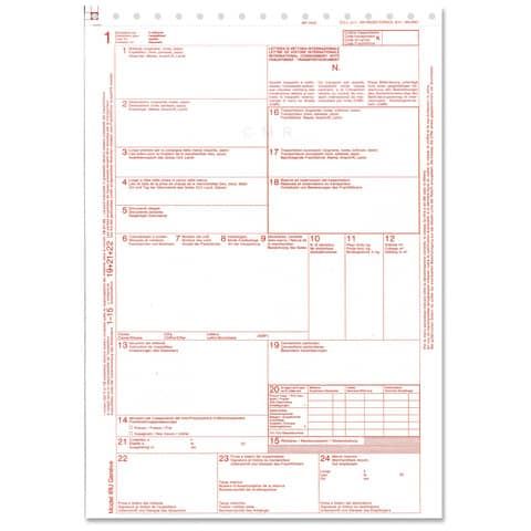 Lettera di vettura Internazionale (CMR) O.C.L. snap out - 21,6x31 cm conf. 50 copie - 0102
