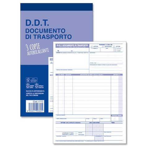Blocco O.C.L. DDT mittente - destinatario vettore 33x3 copie - 14x21 cm - 0112N