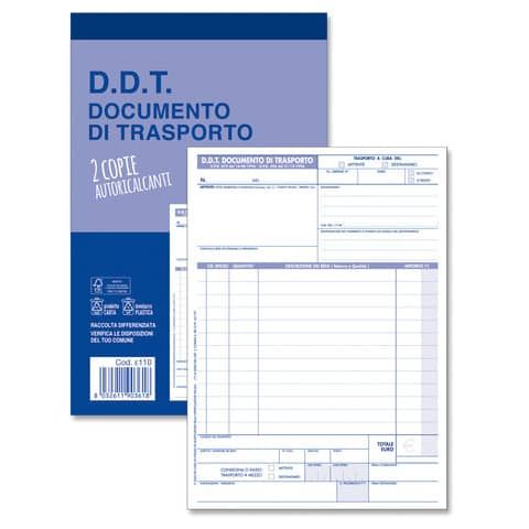 Blocco O.C.L. DDT mittente - destinatario 50x2 copie  14x21 cm 0110