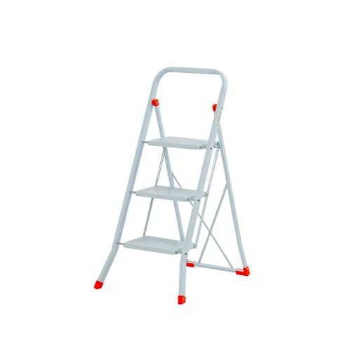 Sgabello in acciaio Sempreutile bianco Gierre 3 gradini - 0,51x0,70xH.1,06 m B0060