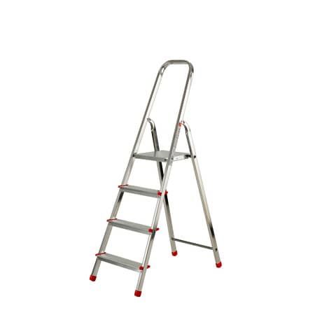 Scala in alluminio Scalama rinforzata Gierre 4 gradini - 0.44x0.82xH.1.41 m AL140
