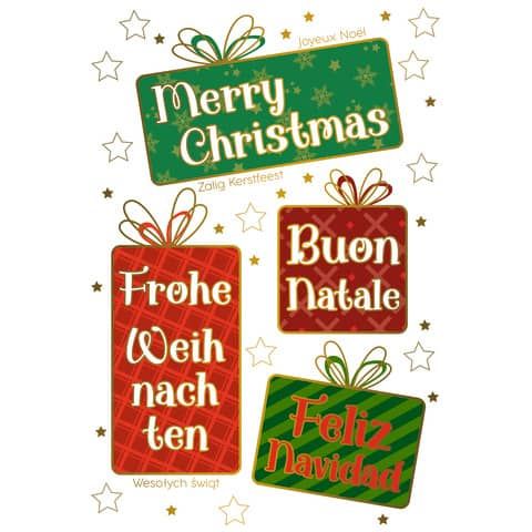 Biglietti augurali natalizi 12x18 cm - Biembi conf. da 4 multilingua BBJ202C73
