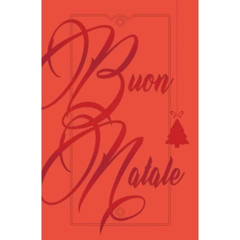 Biglietti augurali natalizi 9x14 cm - Biembi conf. da 12 rosso B2D502C61-RED