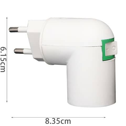 Portalampada E14 a spina con interruttore Aigostar bianco 214326