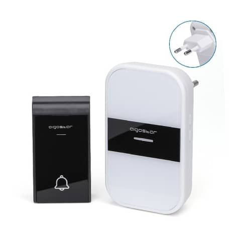 Kit campanello digitale wireless AC bianco, nero Aigostar 10x6x6,5/7,2x2x4 cm - 197919