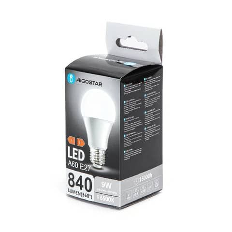 Lampadina LED A60 E27 9W - 840 lumen Aigostar luce fredda B10105MQH
