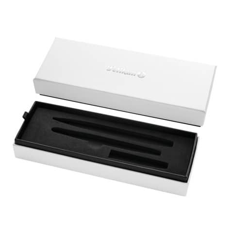 Set penna stilografica e sfera Pelikan Jazz NobleElegance blu in cofanetto regalo fusto blu e argento 821902