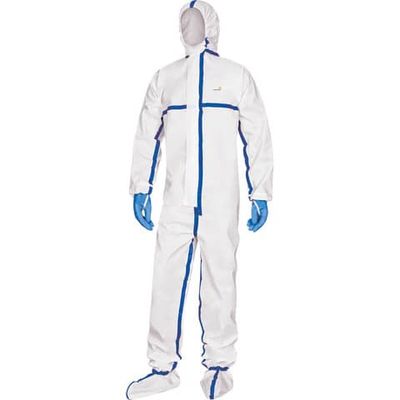 Tuta integrale monouso con cappuccio tipo 4B - cuciture con pellicola Delta Plus taglia XL - DT250XG