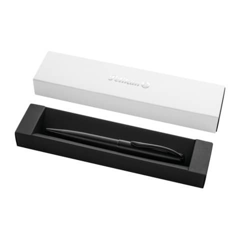 Penna a sfera Pelikan Jazz Noble Elegance in cofanetto regalo tratto blu fusto nero - 821773