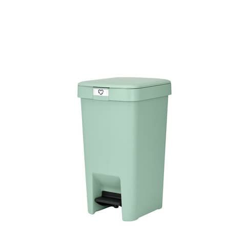 Pattumiera a pedale Brabantia StepUp per raccolta differenziata - capacit 10 L - jade green - 800368