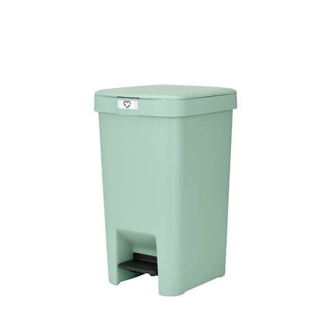 Pattumiera a pedale Brabantia StepUp per raccolta differenziata - capacit 16 L - jade green - 800320
