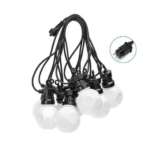 Catena luminosa LED a basso voltaggio per esterni 8 metri luce calda Aigostar 10 sfere opache - B10303VRV