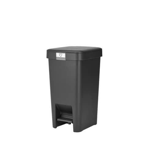 Pattumiera a pedale Brabantia StepUp per raccolta differenziata - capacit 10 L - dark grey - 800344