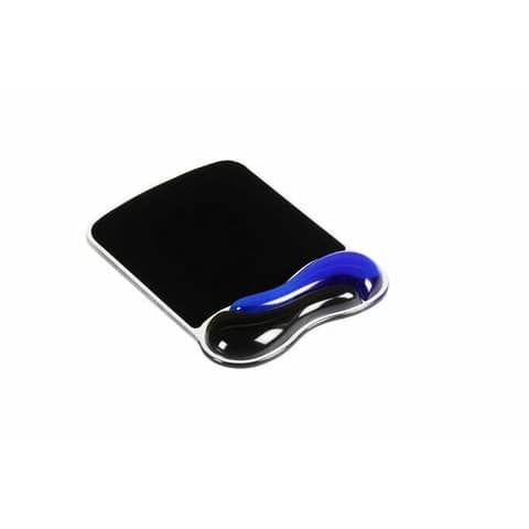 Tappetino per mouse Kensington Duo Gel Wave nero/blu 62401