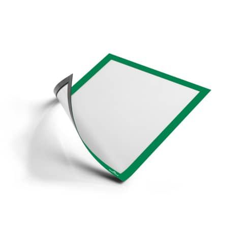 Cornice espositiva Durable DURAFRAME MAGNETIC formato A4 in conf. 5 pz verde - 4869-05
