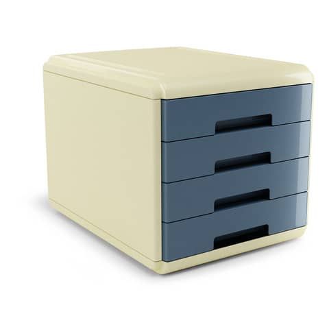 Cassettiera Arda Vintage Sugar 4 cassetti 29,5x38,5xH.28,2 cm azzurro - 18P4PSU