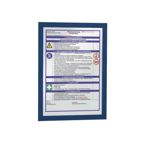 Cornice espositiva Durable DURAFRAME formato A3 blu in conf. 6 pz - 4883-07