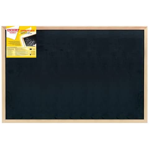 Lavagna in ardesia artificiale e cornice in legno Arda 60x90 cm - 878