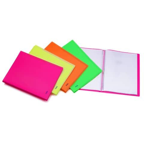 Portalistini in PPL Favorit Neon assortiti formato 22x30 cm - 30 buste interne fisse - 100460903