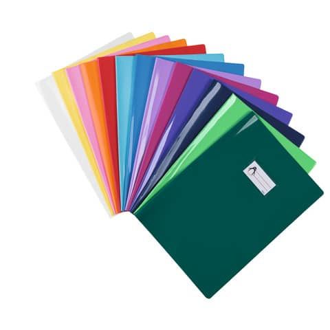 Copriquaderno A4 verde con etichetta Favorit Coprimaxi Beat in PVC laccato spessore 180 m - 100500889