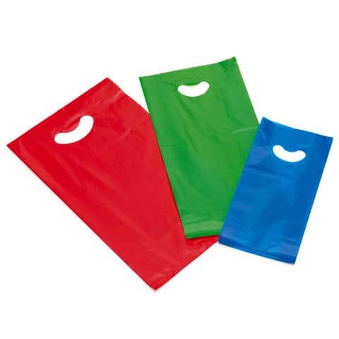 Buste Favorit Smiling Bag con manico e soffietto in PE sp. 60 ?m 20+5+5x42 cm in conf. 125 - 100501268