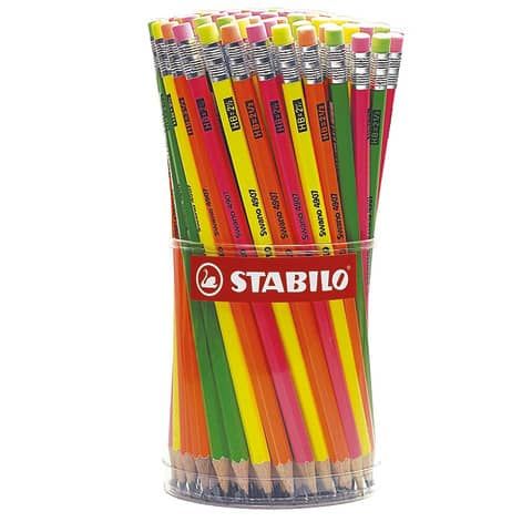 Matite HB Stabilo Swano fluo in grafite 2,5 mm conf. 96 pz IT4907/96