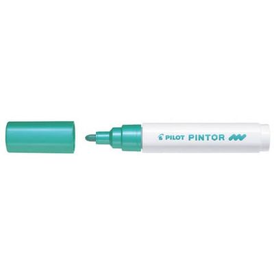 Marcatore multisuperficie Pilot Pintor a base d&#39;acqua punta in fibra 4,5 mm verde metallizzato - 002379