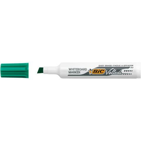 Marcatore per lavagne bianche BIC Velleda 1791 punta a scalpello tratto 3,3-4,6mm verde - 9431971