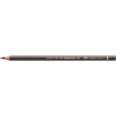Matite colorate permanenti Faber Castell Polychromos mina 3,8 mm conf. 6 pezzi - terra d&#39;Umbria bruciato - 110280
