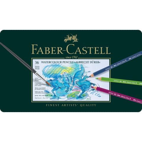 Matite acquerellabili Faber Castell Albrecht Drer colori assortiti - conf. 36 pezzi - 117536