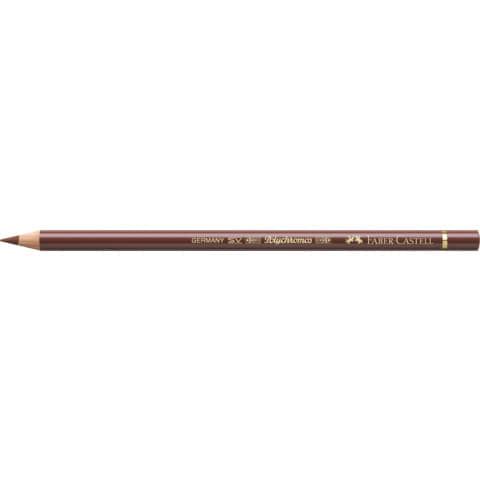 Matite colorate permanenti Faber Castell Polychromos mina 3,8 mm conf. 6 pezzi - siena bruciata - 110283