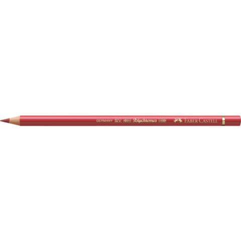 Matite colorate permanenti Faber Castell Polychromos mina 3,8 mm conf. 6 pezzi - rosso pompei - 110191