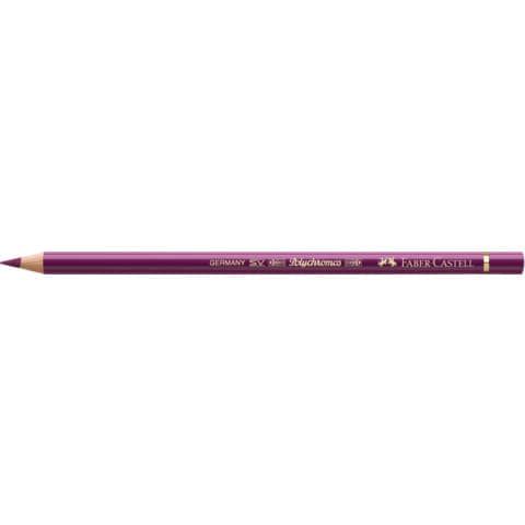 Matite colorate permanenti Faber Castell Polychromos mina 3,8 mm conf. 6 pezzi - magenta - 110133