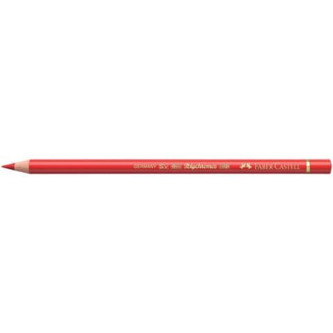 Matite colorate permanenti Faber Castell Polychromos mina 3,8 mm conf. 6 pezzi - rosso geranio chiaro - 110121