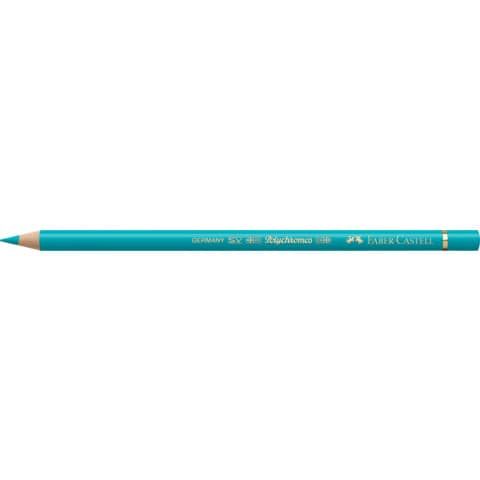 Matite colorate permanenti Faber Castell Polychromos mina 3,8 mm conf. 6 pezzi Faber-Castell verde cobalto - 110156