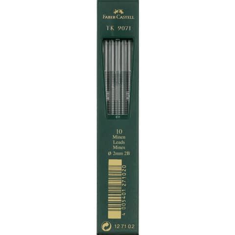 Mine Faber Castell Super Polymer 2 mm 2B conf. 10 pezzi - 127102