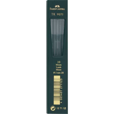 Mine Faber Castell Super Polymer 2 mm 2H conf. 10 pezzi - 127112