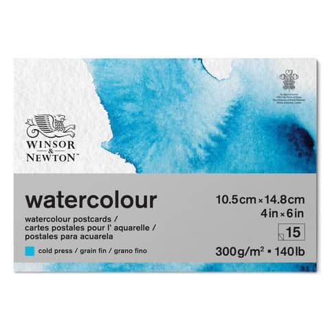 Blocco collato di carta per acquerello Winsor&amp;Newton formato 10x15 cm 300 g - 15 fogli - 6667009