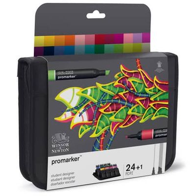 Pennarelli doppia punta Winsor&amp;Newton 24 colori assortiti - 0290030