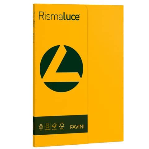 Carta colorata Favini Rismaluce colori forti 200 g/m A4 - risma da 50 ff giallo oro - A69H544