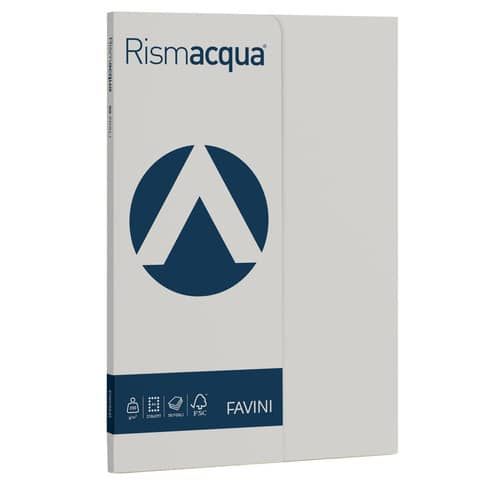 Carta colorata Favini Rismacqua colori tenui 200 g/m A4 - risma da 50 fogli ghiaccio - A69U544