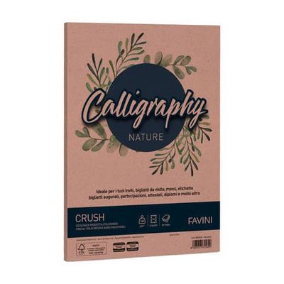 Carta pergamena Favini Calligraphy Crush 120 g/m A4 conf. da 50 fogli fantasia mandorla - A69C534